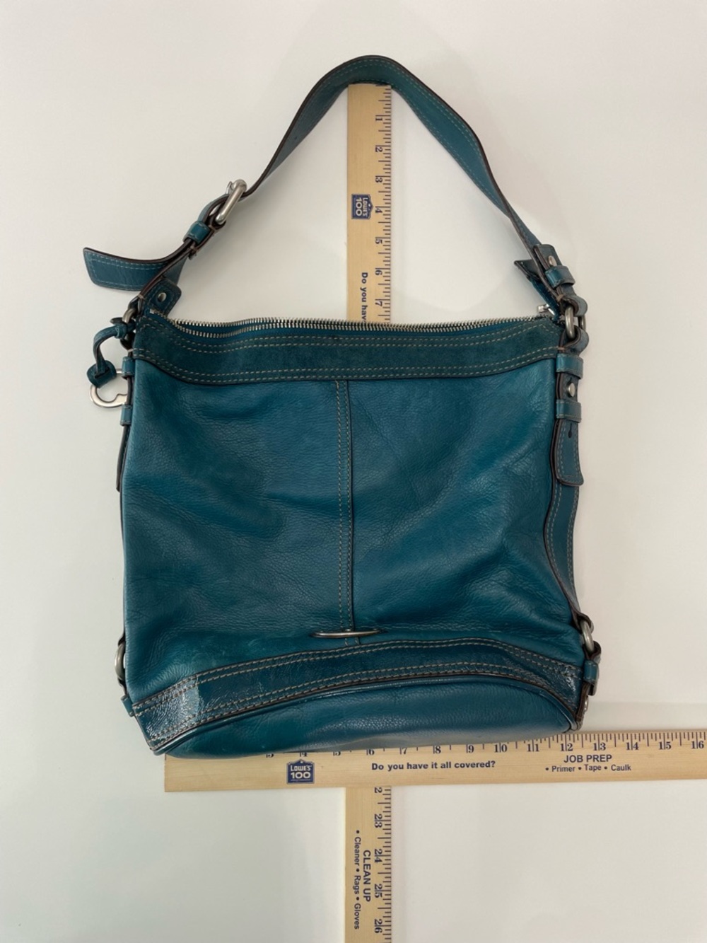 Fossil Teal Leather Maddox Hobo Shoulder Bag - Picture 9 of 12